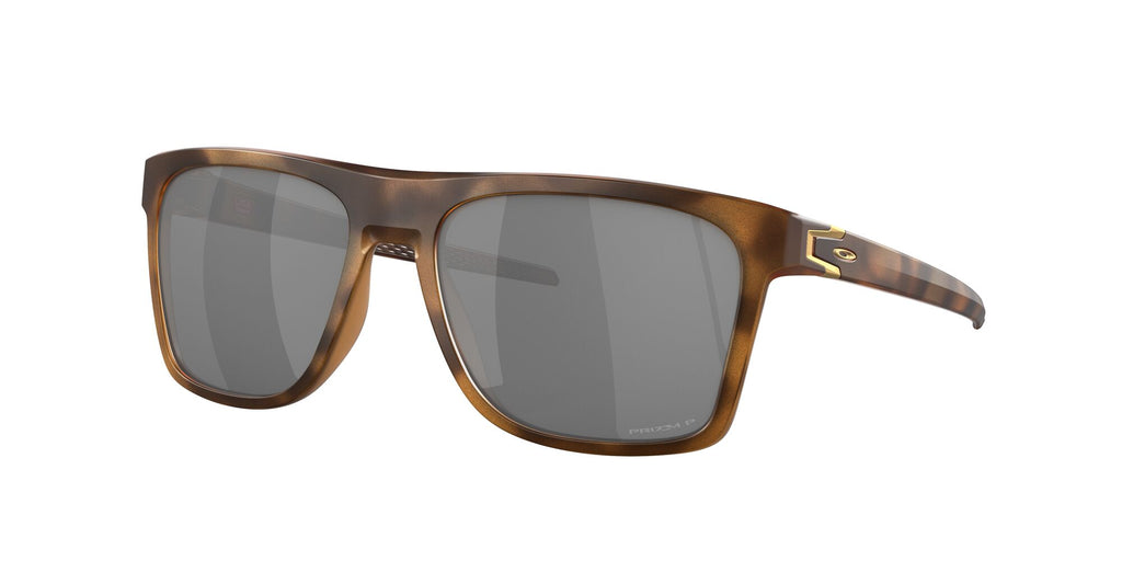 Oakley Leffingwell 0OO9100 910018 57 Matte Brown Tortoise / Prizm Black Polarized