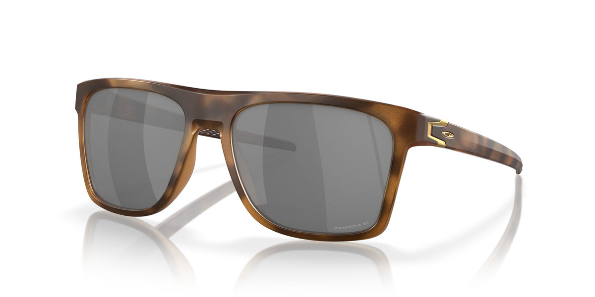 Oakley Leffingwell 0OO9100 910018 57 Matte Brown Tortoise / Prizm Black Polarized