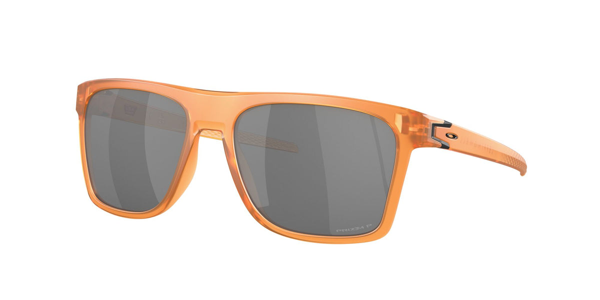 Oakley Leffingwell 0OO9100 910019 57 Matte Transparent Ginger / Prizm Black Polarized