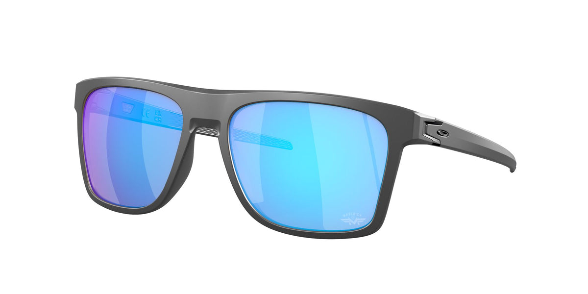 Oakley Leffingwell 0OO9100 910016 57 Matte Dark Grey / Prizm Sapphire 57 / Polycarbonate / O_matter / Injected