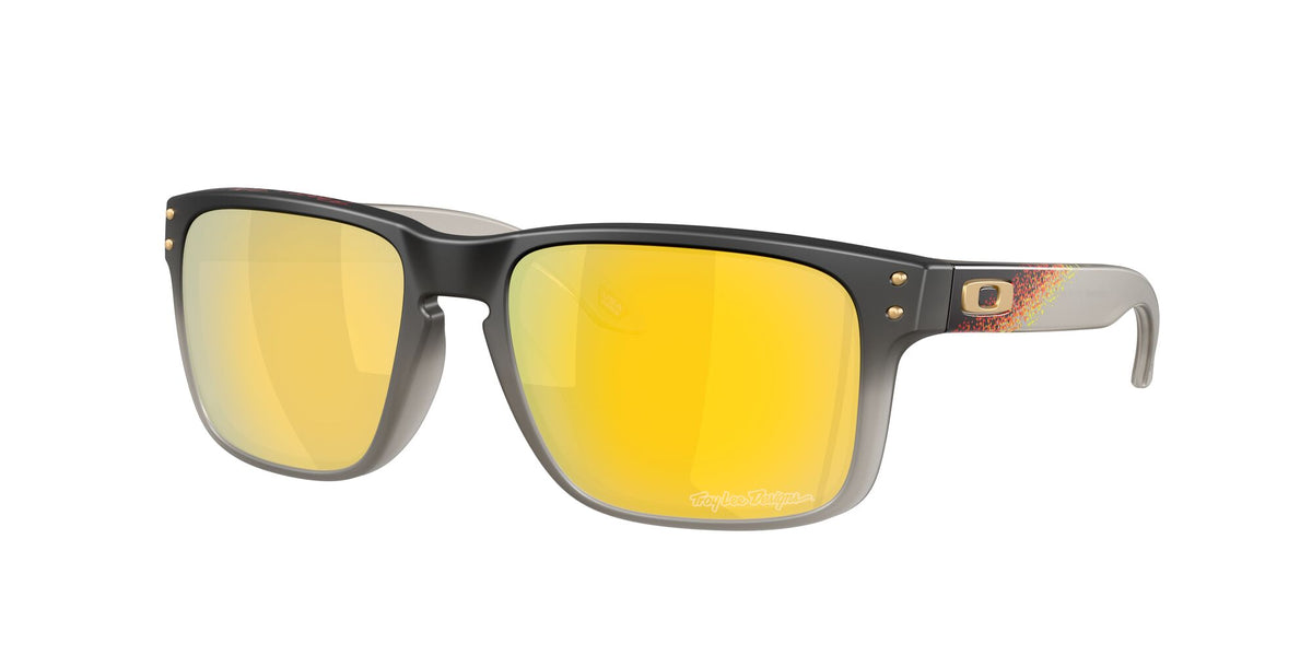 Oakley Holbrook OO9102 9102AH 55 Troy Lee Designs Black Fade / Prizm 24K Polarized