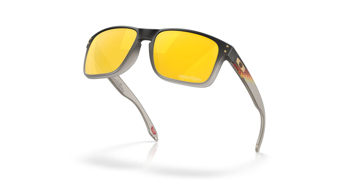 Oakley Holbrook OO9102 9102AH 55 Troy Lee Designs Black Fade / Prizm 24K Polarized