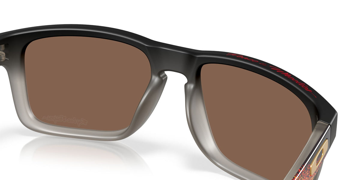 Oakley Holbrook OO9102 9102AH 55 Troy Lee Designs Black Fade / Prizm 24K Polarized