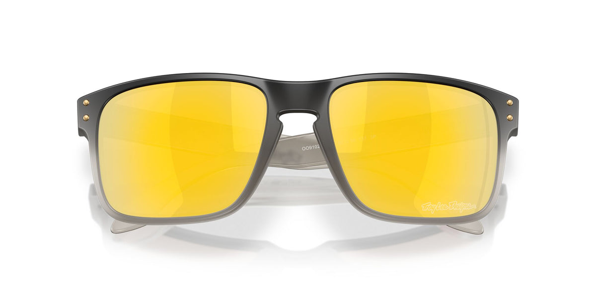 Oakley Holbrook OO9102 9102AH 55 Troy Lee Designs Black Fade / Prizm 24K Polarized