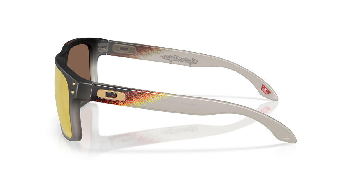 Oakley Holbrook OO9102 9102AH 55 Troy Lee Designs Black Fade / Prizm 24K Polarized