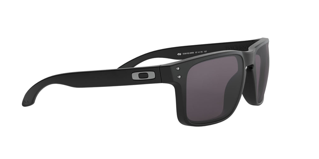 Oakley Holbrook 0OO9102 9102E8 55 Matte Black / Prizm Grey 55 / Polycarbonate / O_matter / Injected