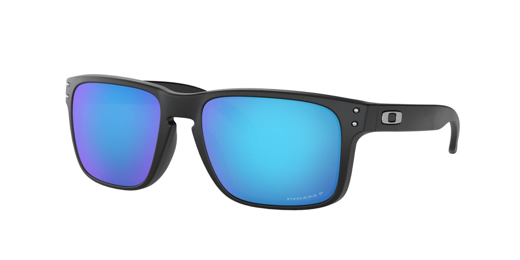 Oakley Holbrook 0OO9102 9102F0 55 Matte Black / Prizm Sapphire Polarized 55 / Polycarbonate / O_matter / Injected