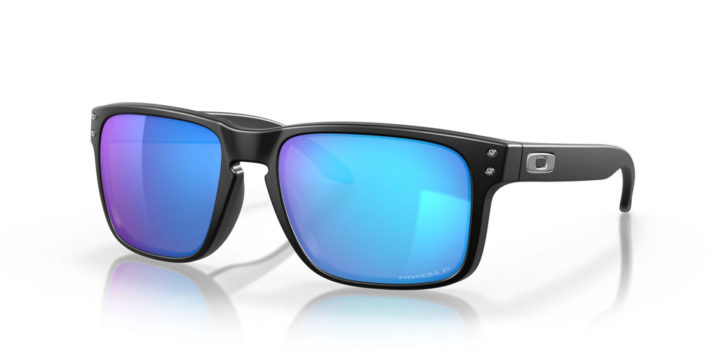 Oakley Holbrook 0OO9102 9102F0 55 Matte Black / Prizm Sapphire Polarized 55 / Polycarbonate / O_matter / Injected