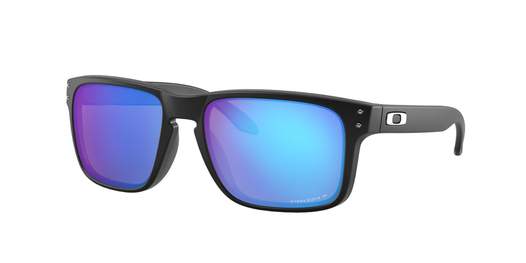 Oakley Holbrook 0OO9102 9102F0 55 Matte Black / Prizm Sapphire Polarized 55 / Polycarbonate / O_matter / Injected