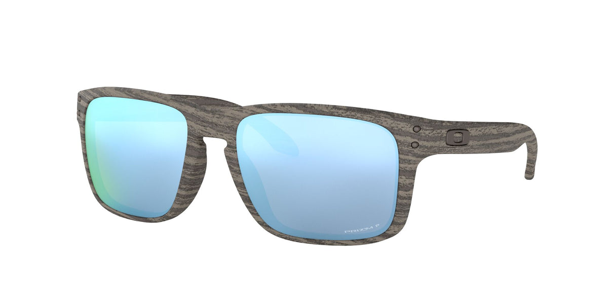 Oakley Holbrook 0OO9102 9102J9 55 Woodgrain / Prizm Deep Water Polarized 55 / Plastic / Plastic