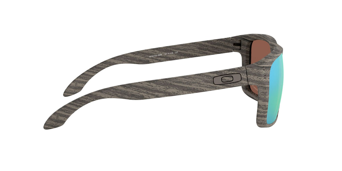 Oakley Holbrook 0OO9102 9102J9 55 Woodgrain / Prizm Deep Water Polarized 55 / Plastic / Plastic