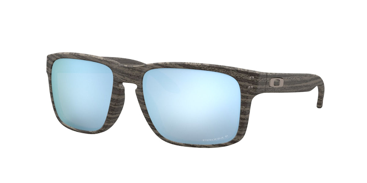 Oakley Holbrook 0OO9102 9102J9 55 Woodgrain / Prizm Deep Water Polarized 55 / Plastic / Plastic