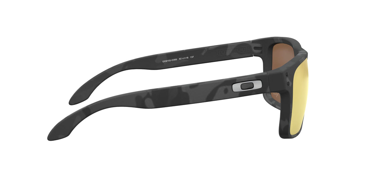 OO 9102 Oakley Holbrook Matte Black Tortoise / Prizm 24K Polarised 55 55 / Plastic / Plastic