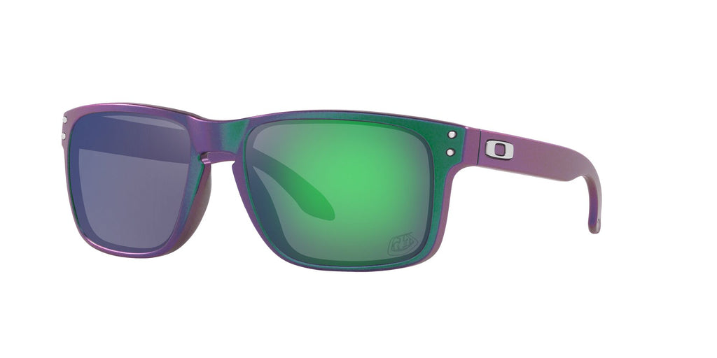 Oakley Holbrook 0OO9102 9102T4 55 Troy Lee Designs Matte Purple Green Shift / Prizm Jade 55 / Plastic / Plastic