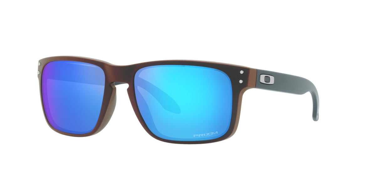 OO 9102 Oakley Holbrook Matte Black/Red Colorshift /  In Prizm Sapphire 55 / Plastic / Plastic