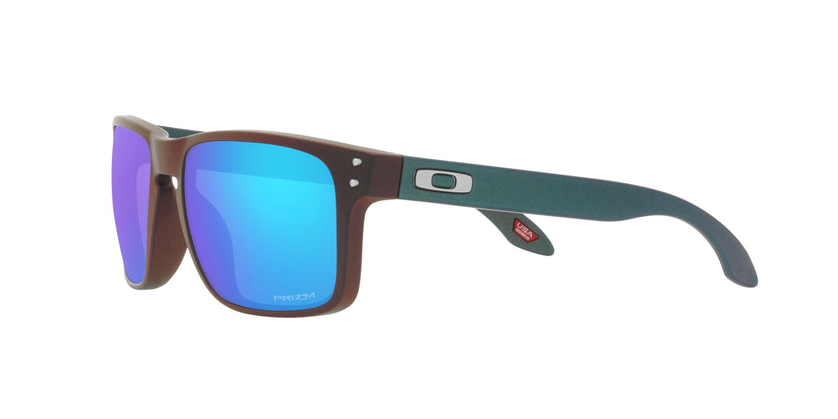 OO 9102 Oakley Holbrook Matte Black/Red Colorshift /  In Prizm Sapphire 55 / Plastic / Plastic