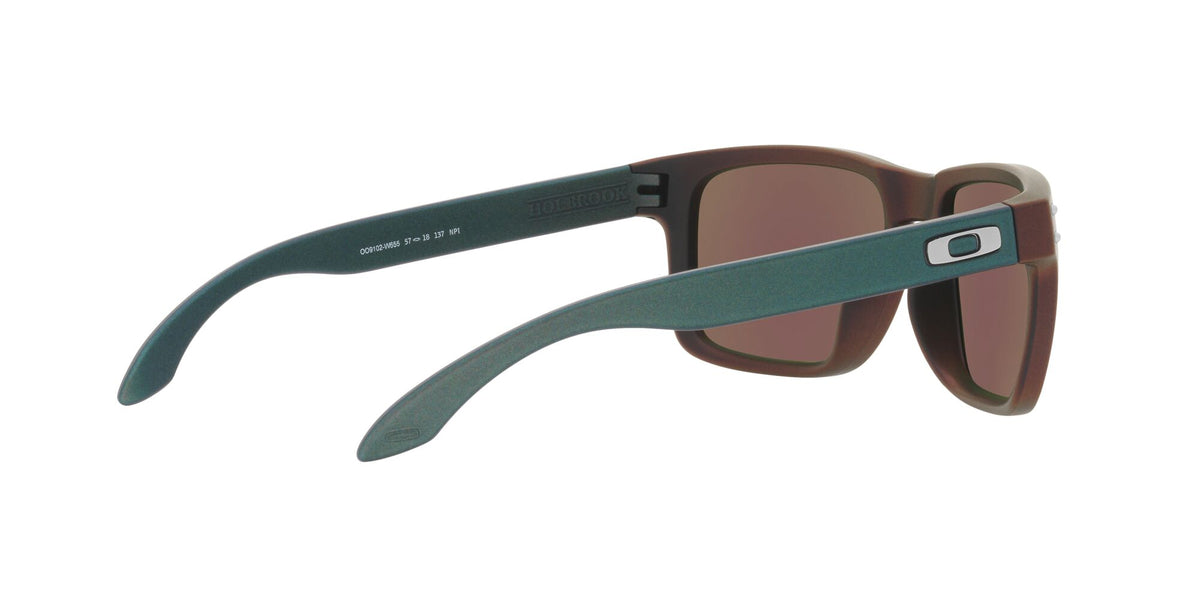 OO 9102 Oakley Holbrook Matte Black/Red Colorshift /  In Prizm Sapphire 55 / Plastic / Plastic