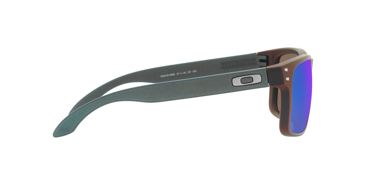 OO 9102 Oakley Holbrook Matte Black/Red Colorshift /  In Prizm Sapphire 55 / Plastic / Plastic