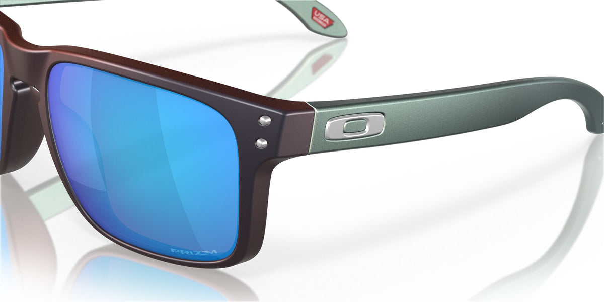 OO 9102 Oakley Holbrook Matte Black/Red Colorshift /  In Prizm Sapphire 55 / Plastic / Plastic