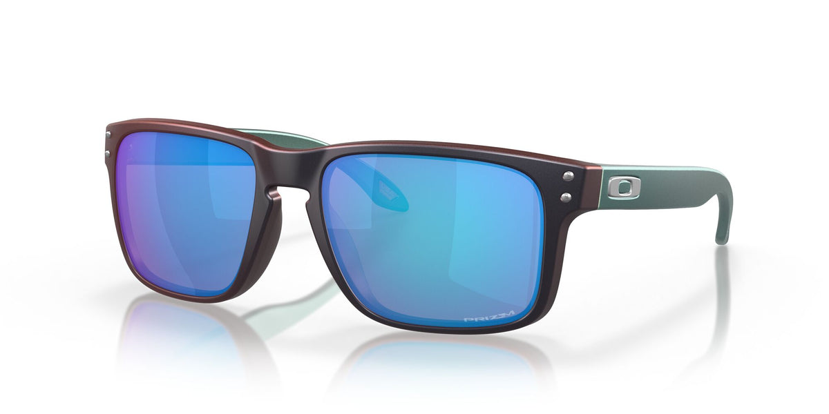 OO 9102 Oakley Holbrook Matte Black/Red Colorshift /  In Prizm Sapphire 55 / Plastic / Plastic