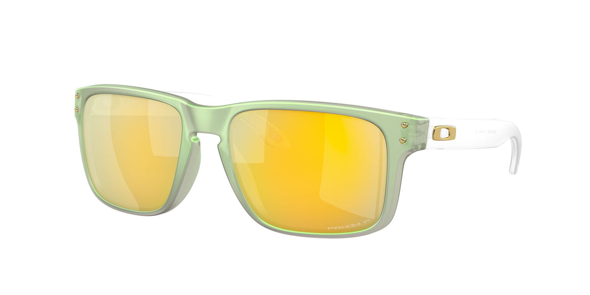 Oakley Holbrook 0OO9102 9102Y0 55 Dark Jade Opaline / Prizm 24K Polarized 55 / Polycarbonate / O_matter / Injected