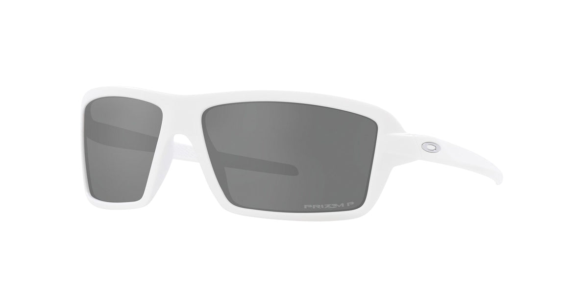 Oakley Cables 0OO9129 912914 63 Matte White / Prizm Black Polarized 63 / Polycarbonate / O_matter / Injected