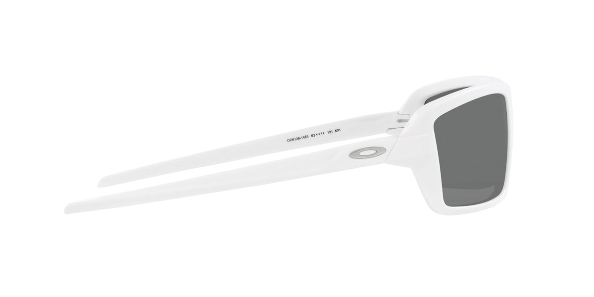 Oakley Cables 0OO9129 912914 63 Matte White / Prizm Black Polarized 63 / Polycarbonate / O_matter / Injected