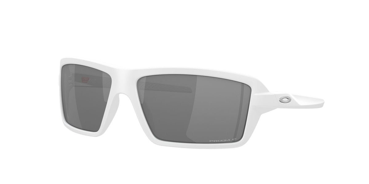 Oakley Cables 0OO9129 912914 63 Matte White / Prizm Black Polarized 63 / Polycarbonate / O_matter / Injected