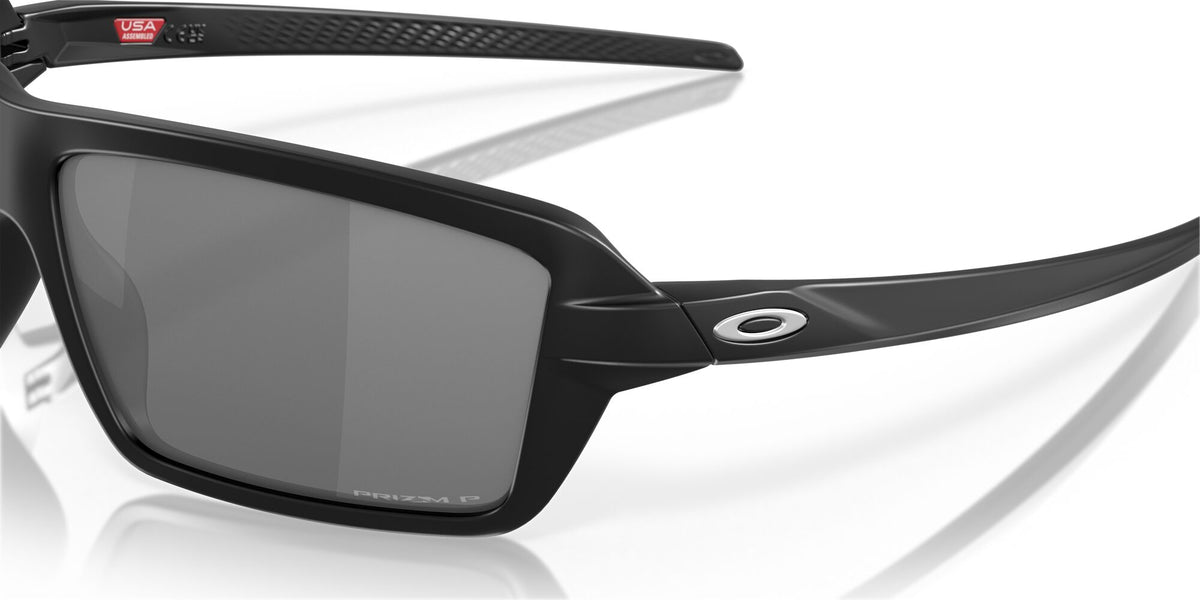 Oakley Cables 0OO9129 912902 63 Matte Black / Prizm Black Polarized 63 / Plastic / Plastic