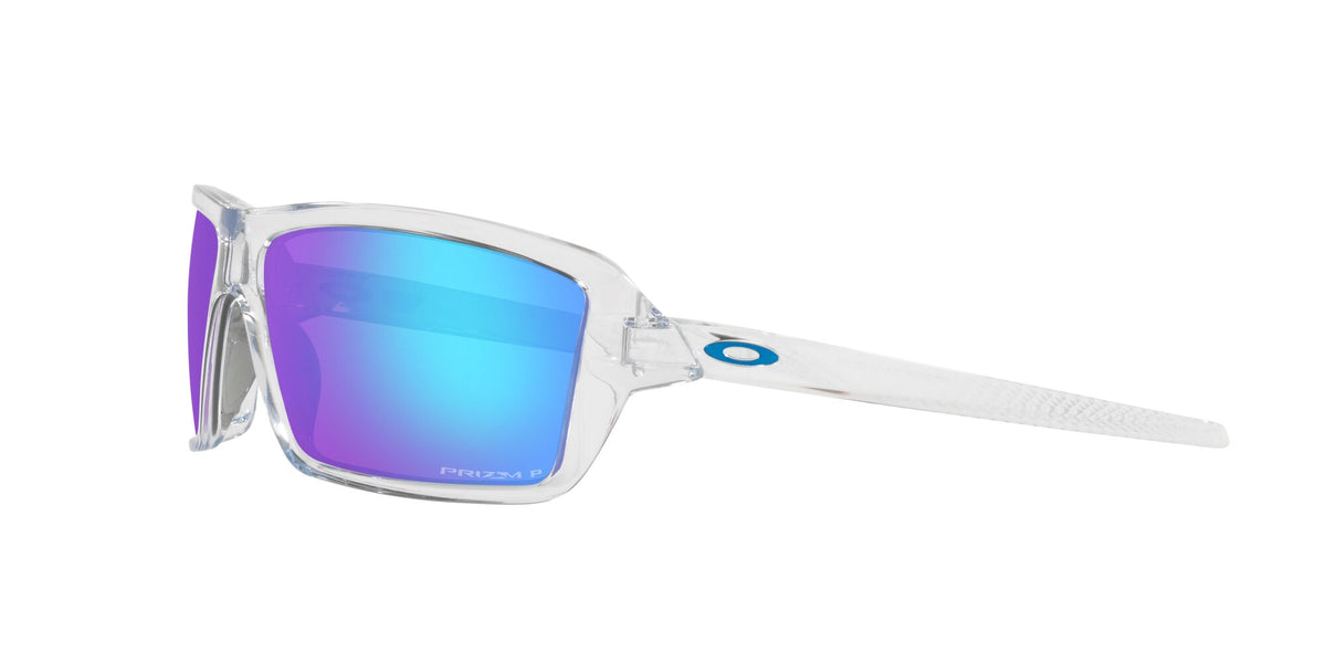 Oakley Cables 0OO9129 912905 63 Polished Clear / Prizm Sapphire Polarized 63 / Plastic / Plastic