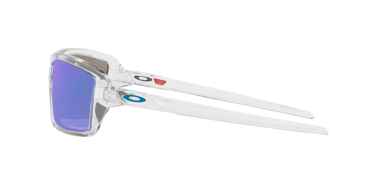 Oakley Cables 0OO9129 912905 63 Polished Clear / Prizm Sapphire Polarized 63 / Plastic / Plastic