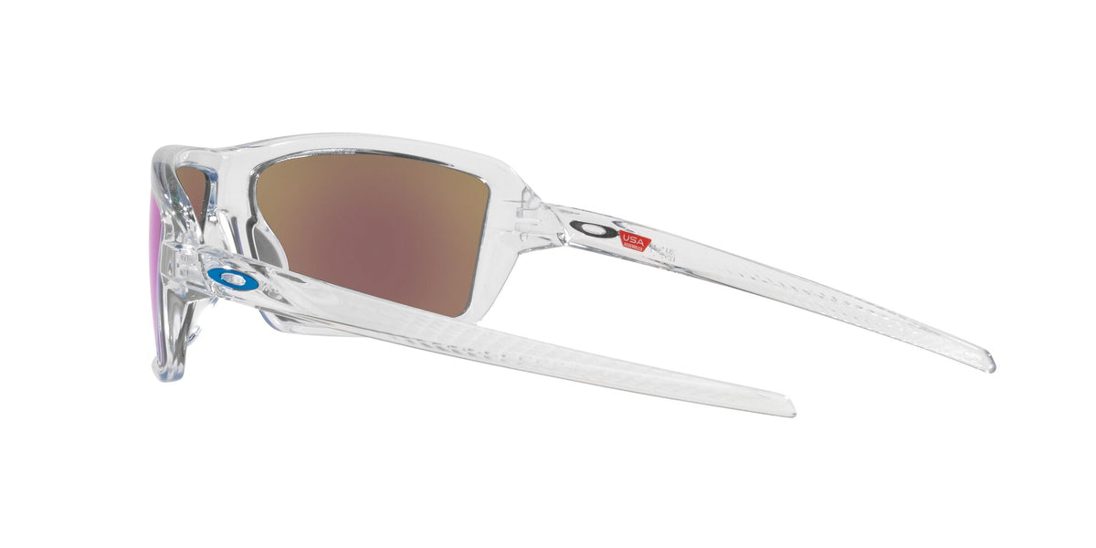 Oakley Cables 0OO9129 912905 63 Polished Clear / Prizm Sapphire Polarized 63 / Plastic / Plastic