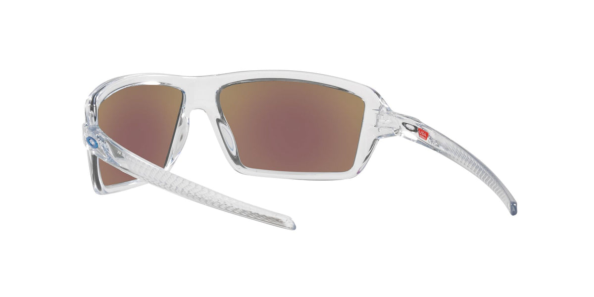 Oakley Cables 0OO9129 912905 63 Polished Clear / Prizm Sapphire Polarized 63 / Plastic / Plastic