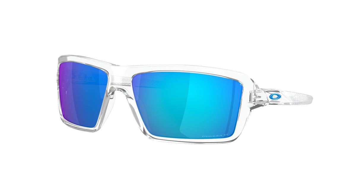 Oakley Cables 0OO9129 912905 63 Polished Clear / Prizm Sapphire Polarized 63 / Plastic / Plastic