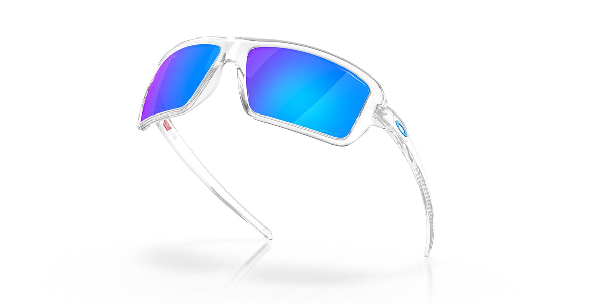 Oakley Cables 0OO9129 912905 63 Polished Clear / Prizm Sapphire Polarized 63 / Plastic / Plastic