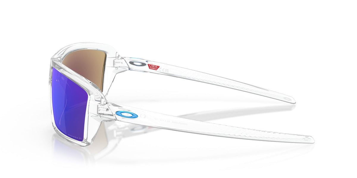 Oakley Cables 0OO9129 912905 63 Polished Clear / Prizm Sapphire Polarized 63 / Plastic / Plastic