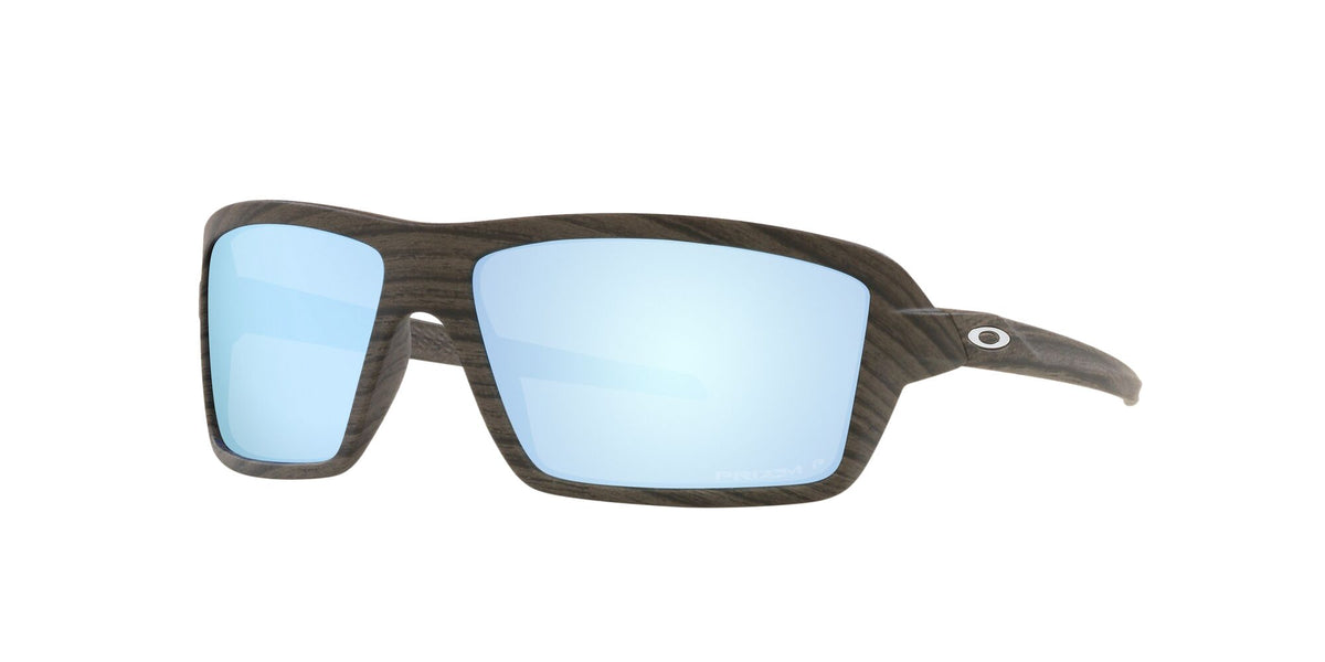 Oakley Cables 0OO9129 912906 63 Woodgrain / Prizm Deep Water Polarized 63 / Plastic / Plastic
