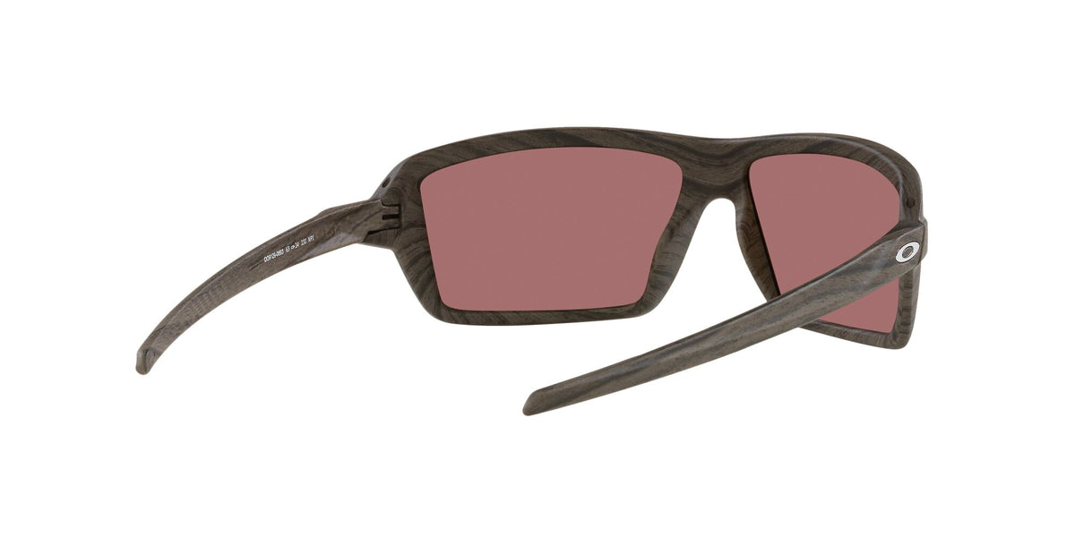 Oakley Cables 0OO9129 912906 63 Woodgrain / Prizm Deep Water Polarized 63 / Plastic / Plastic
