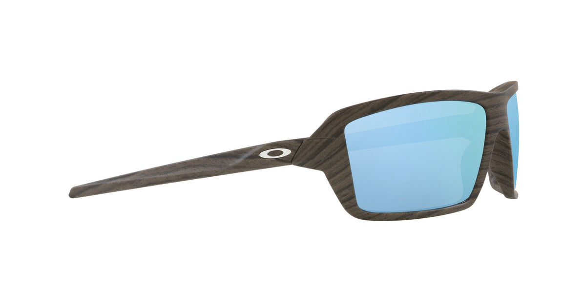 Oakley Cables 0OO9129 912906 63 Woodgrain / Prizm Deep Water Polarized 63 / Plastic / Plastic