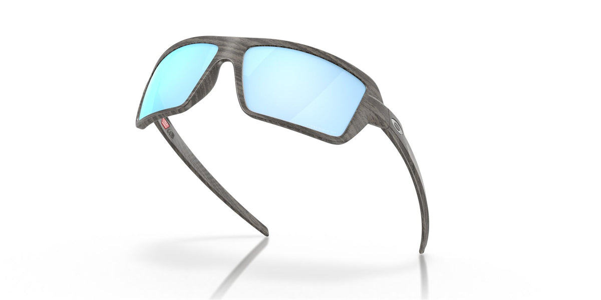 Oakley Cables 0OO9129 912906 63 Woodgrain / Prizm Deep Water Polarized 63 / Plastic / Plastic