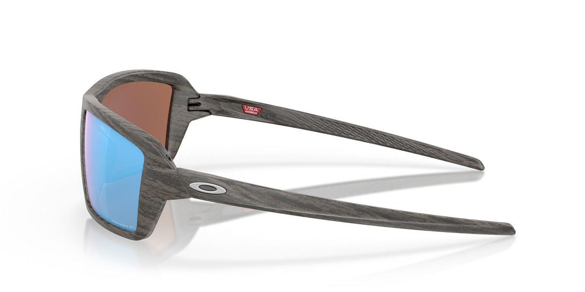 Oakley Cables 0OO9129 912906 63 Woodgrain / Prizm Deep Water Polarized 63 / Plastic / Plastic