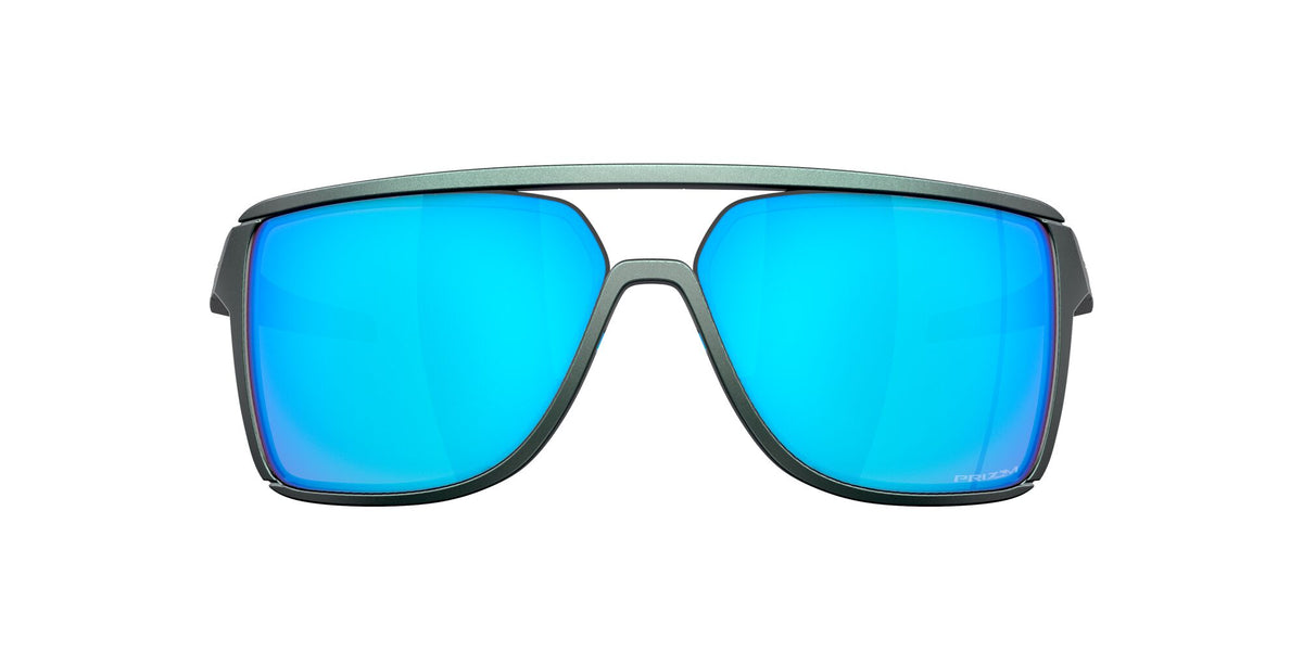 Oakley Castel 0OO9147 914713 63 Matte Silver/Blue Colorshift / Prizm Sapphire