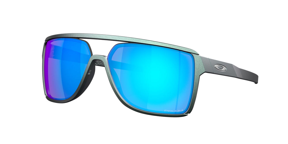 Oakley Castel 0OO9147 914713 63 Matte Silver/Blue Colorshift / Prizm Sapphire
