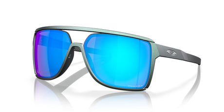 Oakley Castel 0OO9147 914713 63 Matte Silver/Blue Colorshift / Prizm Sapphire
