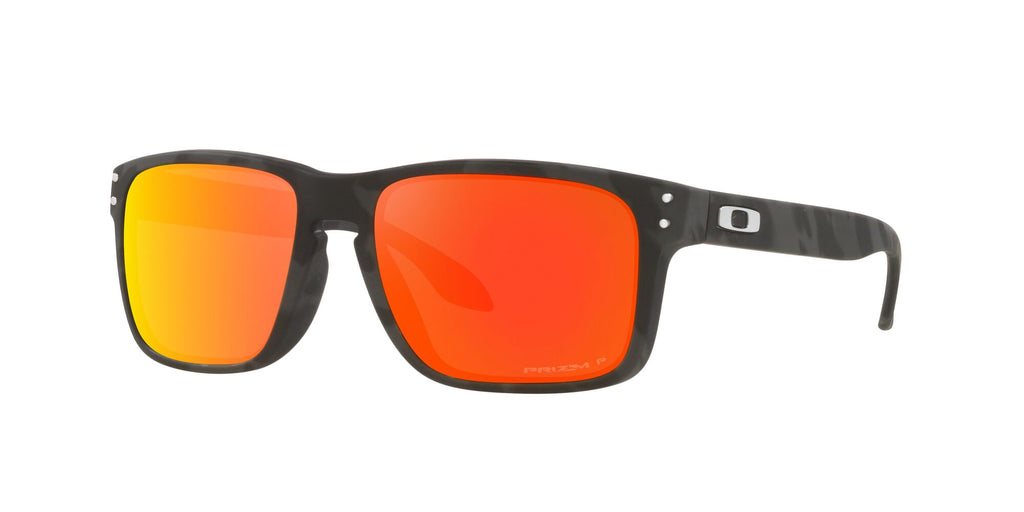OO 9244 Oakley Holbrook (A) Matte Black Camo / Prizm Ruby Polarised 56 56 / Plastic / Plastic