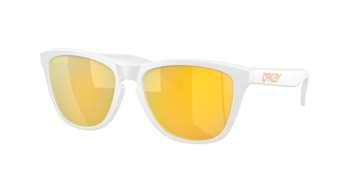 Oakley Frogskins (A) 0OO9245 9245D9 54 Matte White / Prizm 24K Polarized 54 / Polycarbonate / O_matter / Injected