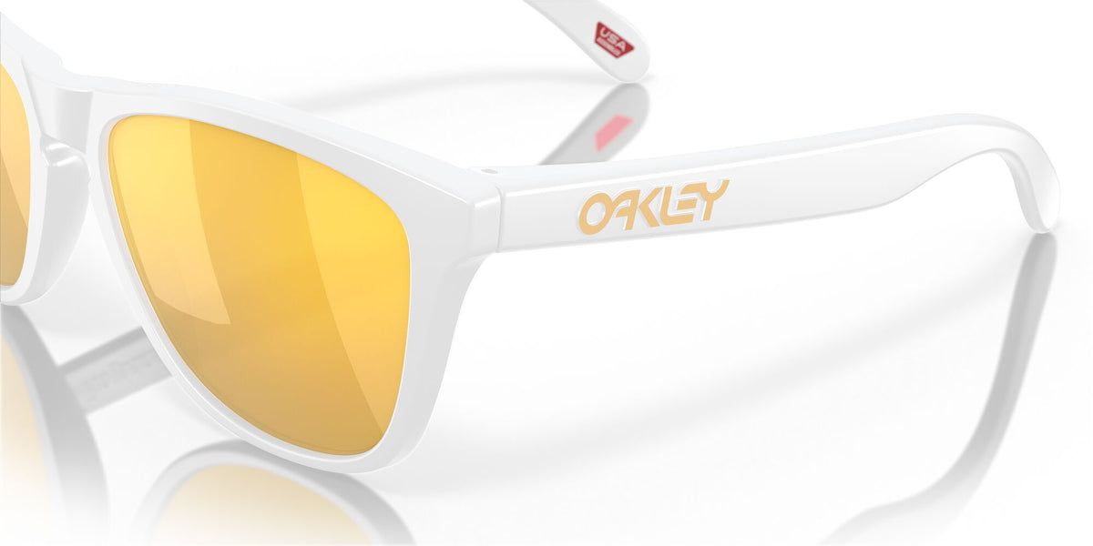 Oakley Frogskins (A) 0OO9245 9245D9 54 Matte White / Prizm 24K Polarized 54 / Polycarbonate / O_matter / Injected