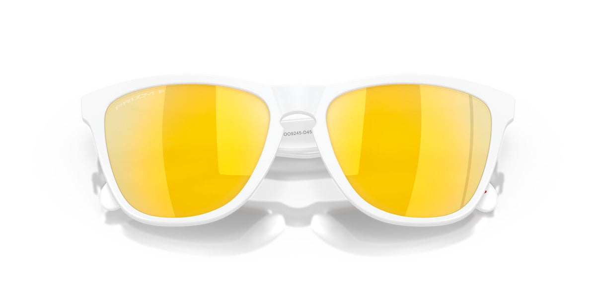 Oakley Frogskins (A) 0OO9245 9245D9 54 Matte White / Prizm 24K Polarized 54 / Polycarbonate / O_matter / Injected
