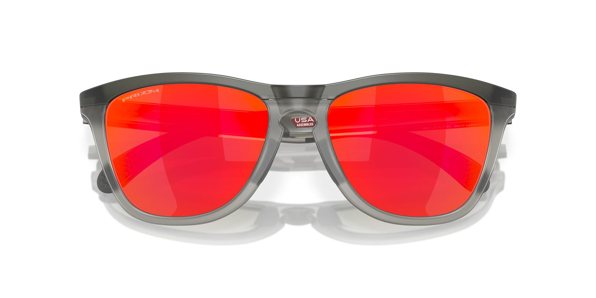Oakley Frogskins Range 0OO9284 928401 55 Matte Grey Smoke/Grey Ink / Prizm Ruby 55 / Polycarbonate / O_matter / Injected