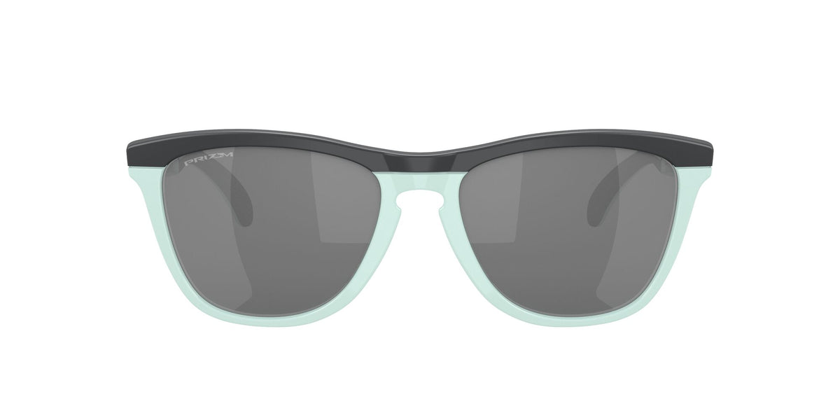 Oakley Frogskins Range 0OO9284 928403 55 Matte Carbon/Blue Milkshake / Prizm Black 55 / Polycarbonate / O_matter / Injected